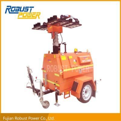 High Quality 4*480W LED Generator Mobile Light Tower with Hydraulic Mast