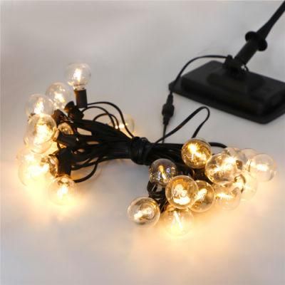 G40 25PCS Bulbs Outdoor Waterproof Holiday Light Solar Christmas Decoration LED String Light