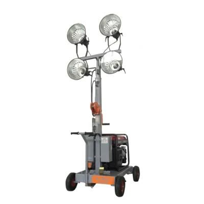 Outdoor Portable Mobile Hydraulic Diesel Engine LED Lamp Lighting Tower Solar Telescopic Mast Trailer Mining Flood Light Tower Price