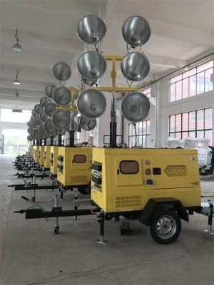 100L Fuel Capacity 7.2kw Diesel Generator Lighting Tower