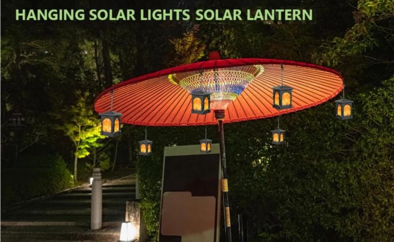 99LEDs Solar Flame Lights with Lighting Controller, Outdoor Waterproof Solar Lantern with The Alternate USB Charging for Garden, Yard, Patio, Balcony