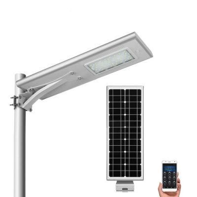 20W LED Light, 40W/18V Mono Solar Panel, 18ah/12V Lithium Battery APP Control by Bluetooth PIR Motion Sensor Aluminum Alloy Material