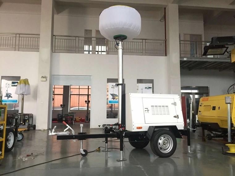 Outdoor Portable Mobile Hydraulic Diesel Engine LED Lamp Lighting Tower Solar Telescopic Mast Trailer Mining Flood Light Tower Price