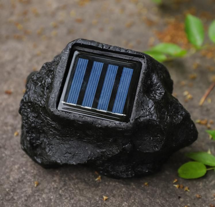 Outdoor Garden Lawn Ornament LED Waterproof Solar Stone Spot Light