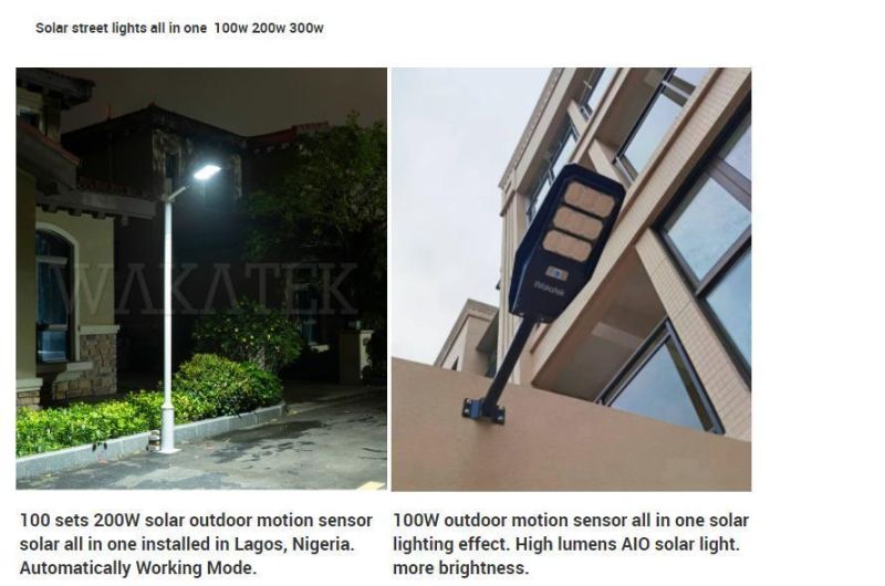 Energy Saving Waterproof IP66 Remote Control IP66 All in One Solar Street Light