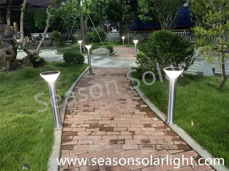 High Power LED Lighting Fixture Outdoor Pathway Garden Light with Warm + White LED Solar