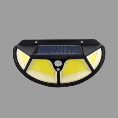 Amazon Hot Sale 4 Sides IP65 Waterproof Wall Lamp Solar LED Lights Outdoor Garden