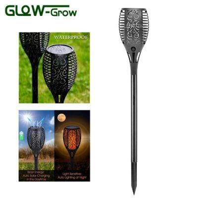 Solar Torch LED Garden Lights with Auto on/off Dusk to Dawn for House Home Garden Decoration