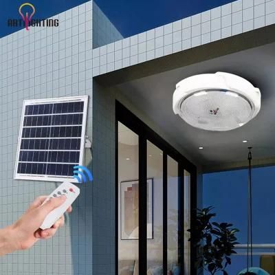 40W 60W 100W LED Energy Powered Lamp Indoor Balcony Courtyard Outdoor Waterproof Solar Ceiling Light for Day and Night