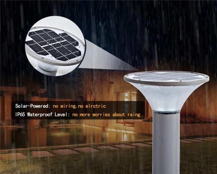 Outdoor IP65 Wireless Post Top Pillar Solar LED Garden Light