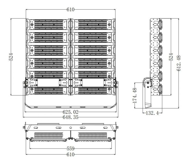 35000hours Warranty 600W LED Waterproof Tunnel Flood Light for Outdoor Stadium Lighting (CS-MZA-600)