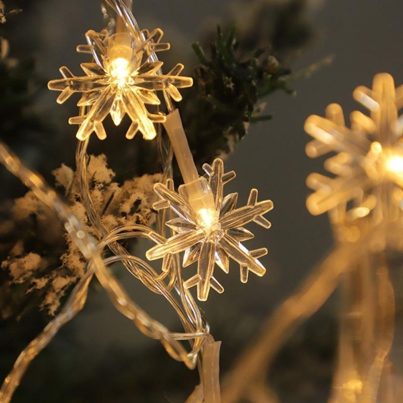 Waterproof Lamp Beads High Brightness Snowflake Lights Connectable Christmas Fairy Lights Wyz19721