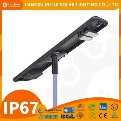 All-in-One Integrated Solar Street Light Dual Lamp-30W 40W 60W 80W 100W 120W for Main Road Highway and Outdoor Lighting with Motion Sensor