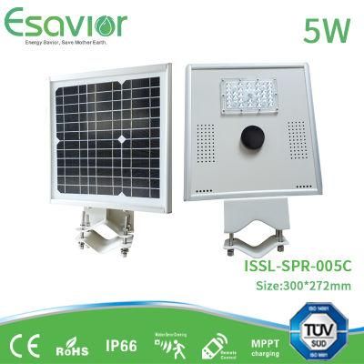 Microwave Radar Motion Sensor 5W Integrated All in One Solar LED Street /Garden /Road Light Outdoor