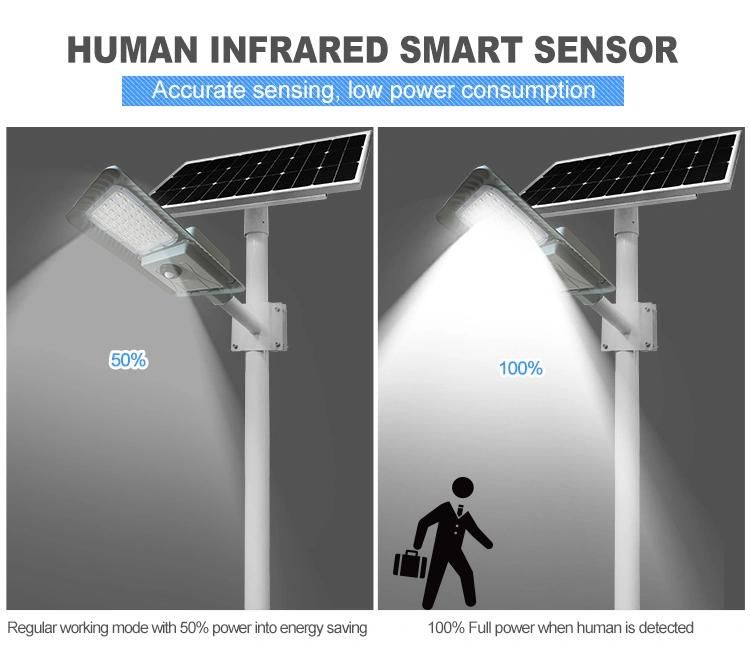 IP65 Waterproof PIR Sensor 60W Separate Solar LED Street Light