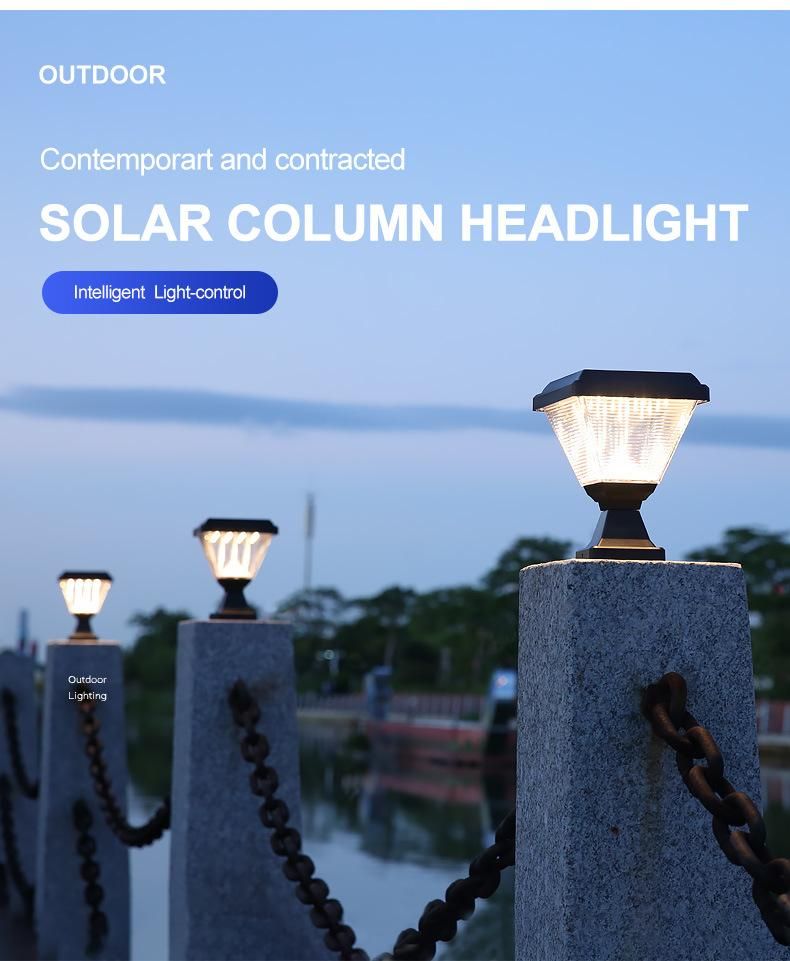 China Manufacturer LED Lawn Lamp Solar Light Garden Outdoor Solar Pillar Light