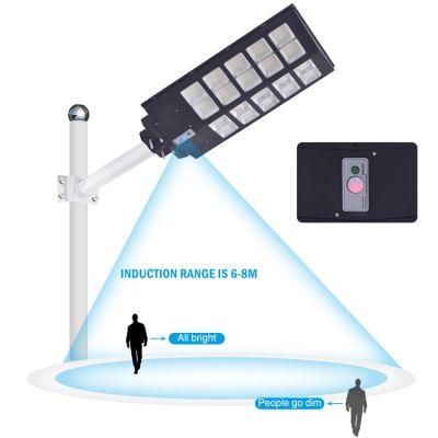 Outdoor IP65 Waterproof LED 100W 200W 300W 400W 500W All in One Outdoor Solar Street Lamp with Motion Sensor