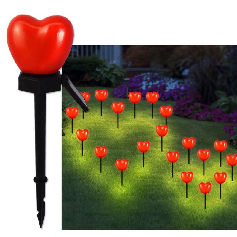 Outdoor Stakes Valentine′s Day Theme Solar Garden Lights LED Lawn Plug Lights Decorations Wyz18472