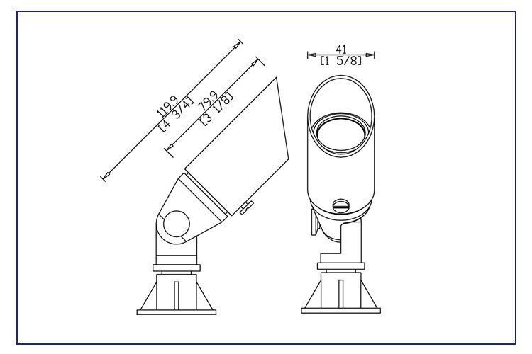 Lt2103 Antique Bronze MR11 LED Bulb Waterproof Outdoor Low Voltage Spotlights for Highlight Walls, Trees, Flags, Fences