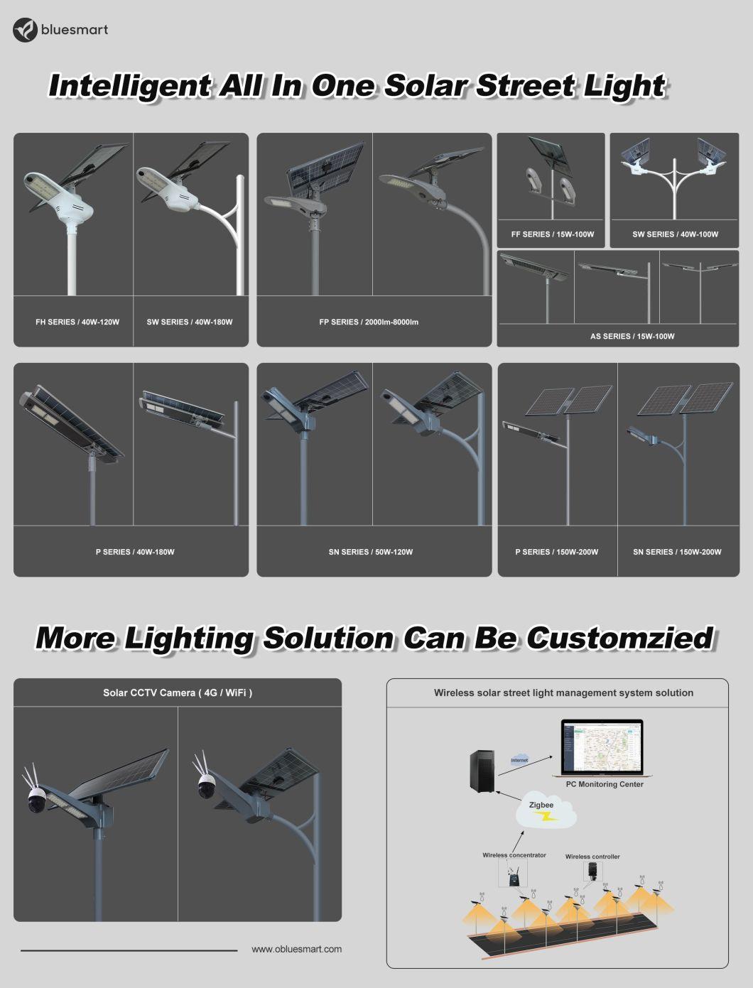 Outdoor 50W 60W 80W 100W 120W 150W 180W All in One Integrated Solar LED Street Garden Lights