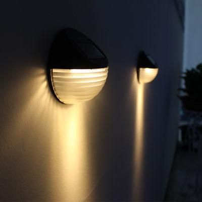 Plastic Round Square Solar LED Fence Wall Stair Step Garden Decoration Light