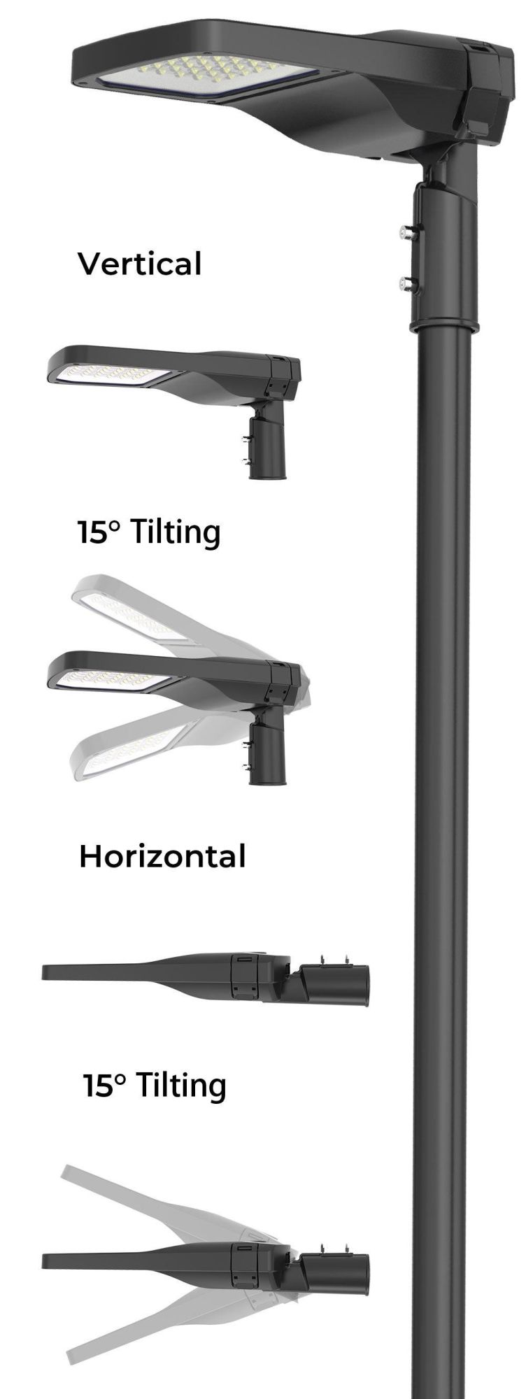 New Design 50W 80W 100W 200W Smart Outdoor SMD Street Lighting IP66 Waterproof Ik08 Road Light Public Lighting with Sensor Function LED Street Light