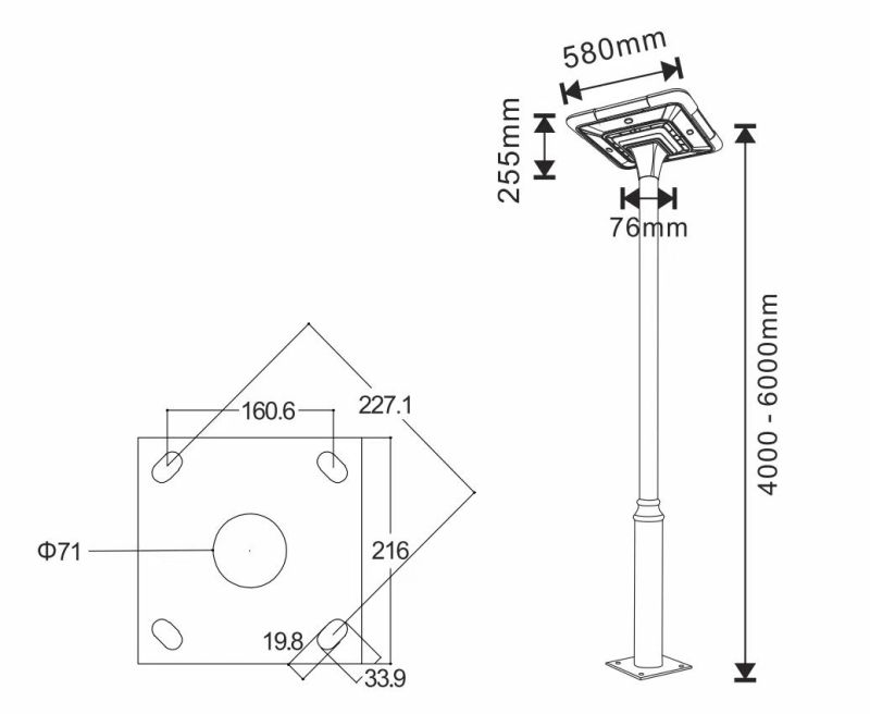 Factory Supply 50W High Lumen Outdoor UFO Solar Panel LED Lights