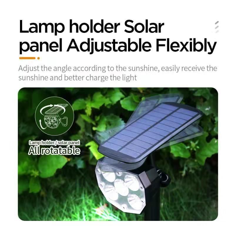 Solar Landscape Spotlights Outdoor 32LEDs IP65 Waterproof Solar Powered Wall Lights 2-in-1 Adjustable Lights for Garden Yard Driveway