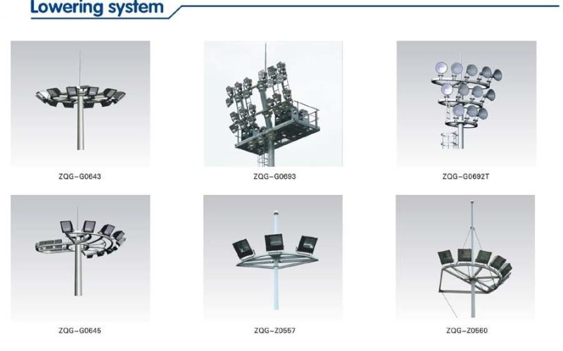 High Mast, Stadium Lighting Column, 15m, 25m, 30m