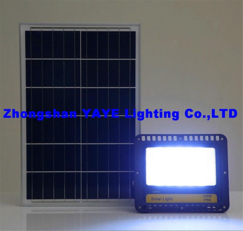 Yaye 2021 Hot Sale Outdoor Solar Waterproof IP66 LED Lighting 100W/200W/300W LED Lamp LED Solar Floodlight