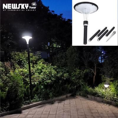 Assemble 2.2m Pole Die-Cast Aluminum Vintage Street Lawn Pathway Driveway Solar Garden Flame Post Light