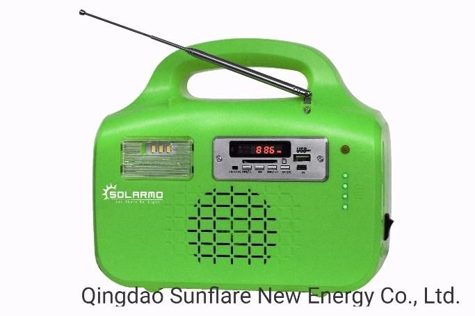 2020 Factory Supply Affordable Portable 10W Solar Light Kit with FM Radio and MP3