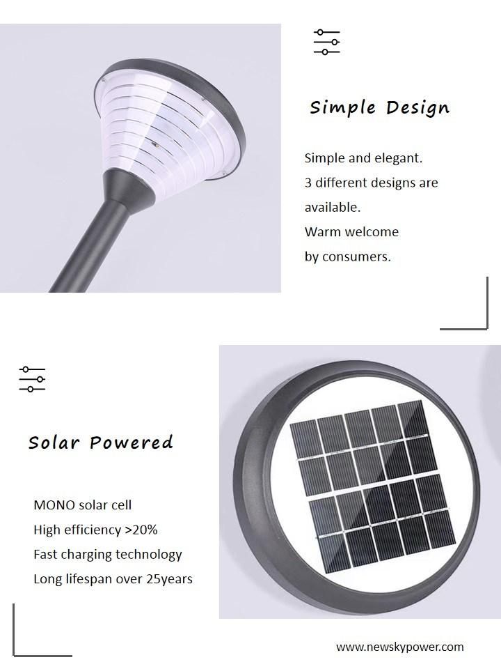 2021 Best Quality Die-Casting Aluminum Security Diamond Shape Solar Stake Light for Garden Path Household