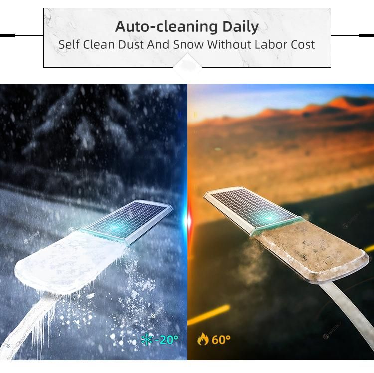 Automatic Cleaning Dust System LED Solar Street Light 60W