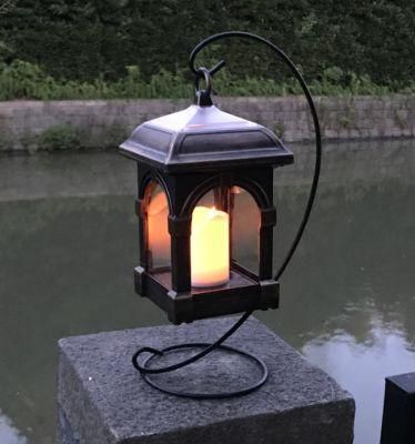 Wholesale Hanging Garden Flickering Flameless Candle Lamp Solar Powered Garden Decoration Candle Lantern Outdoor Waterproof LED Garden Light