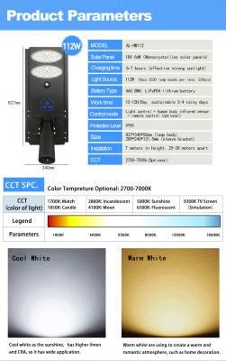 All in One Solar Street Garden Light with LiFePO4 Battery