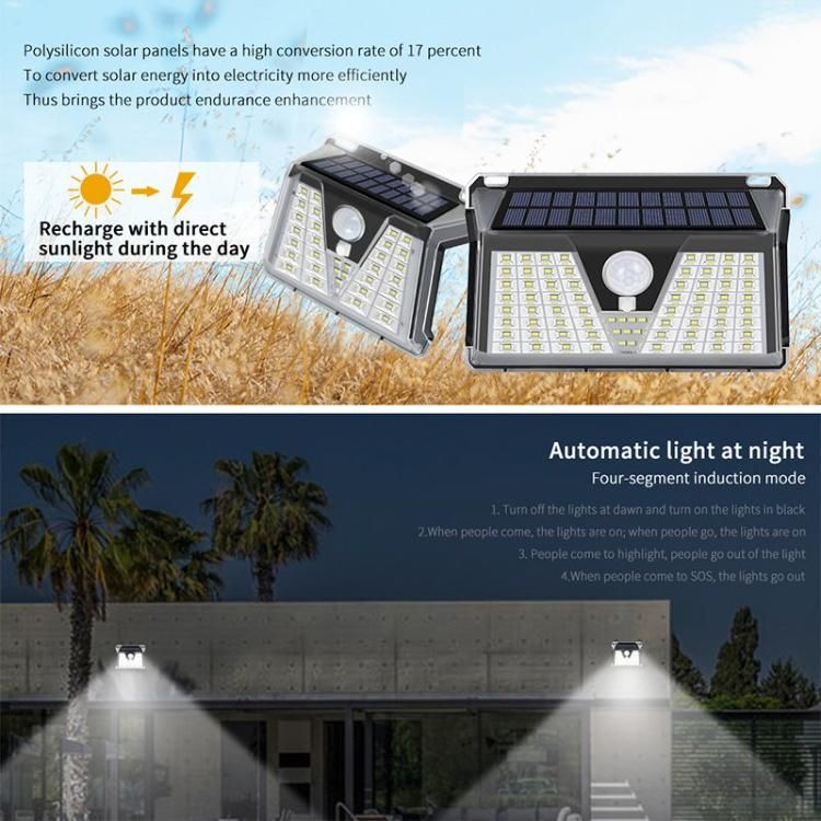 Energy Saving Waterproof Outdoor Wall Mount Lamps Durable Solar Garden Wall Light