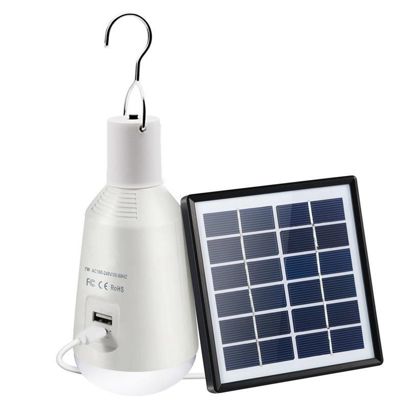 Solar Powered Shed LED Light Bulb for Hiking Camping Tent Fishing