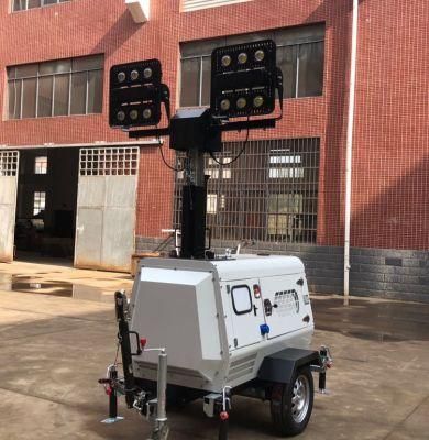 Kubota Silent Diesel Generator Hydraulic Movable Light Tower