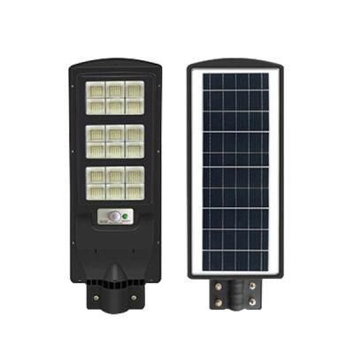 ABS All in One Solar Street Light 6500K Cool White Light&Radar PIR Sensor+Remote Controller