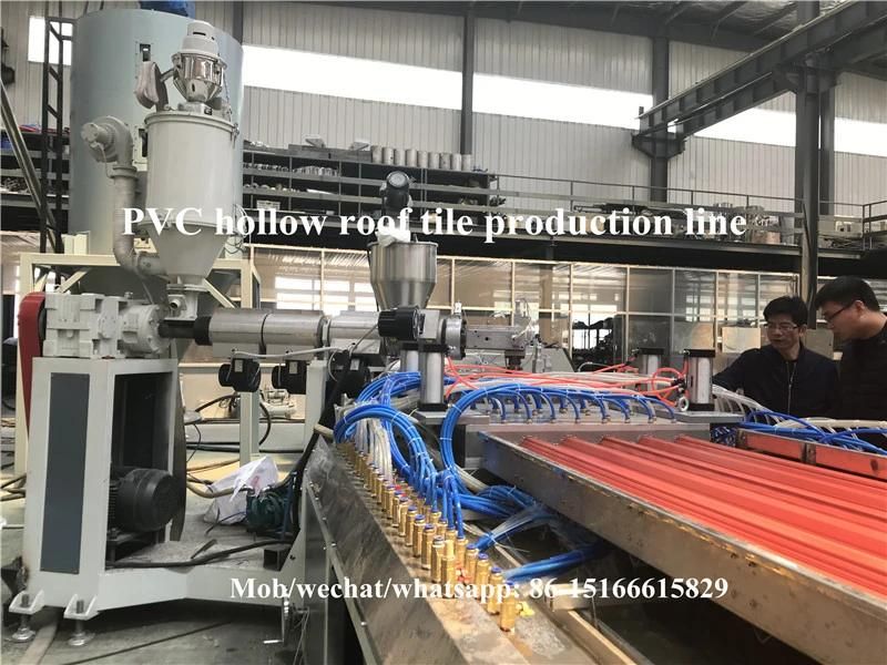 Plastic Hollow Roof Tile Extruder with Twin Screw Extruder