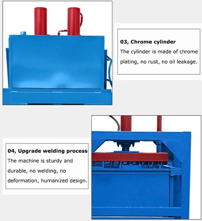 Waste Carton Cardboard Packing Machine Hydraulic Scrap Plastic Press Baler Machine