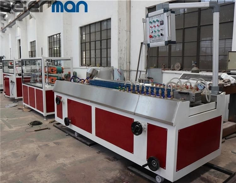 Siemens Motor Sj50 Single Screw Extrusion ABS Shelf Trim Profile Production Line Plastic Profile Extruder Machine