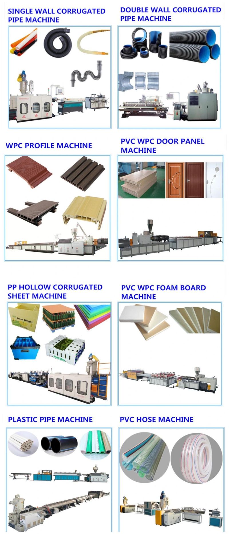 PP Plastic Twin Wall Grid Corrugated Hollow Board Making Machine Extruder