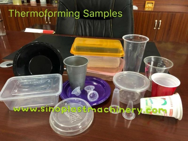 Plastic Jelly Ice Cream Yogurt Water Drinkg Cup Lid Bowl Tray Plate Thermoforming Making Forming Vacuum Machine Price Factory Manufacturer China