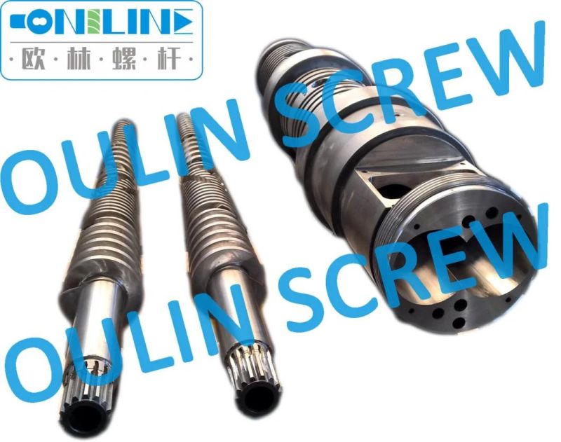 Nitrided Cincinnati Cmt45 Twin Conical Screw Barrel for PVC Pellets