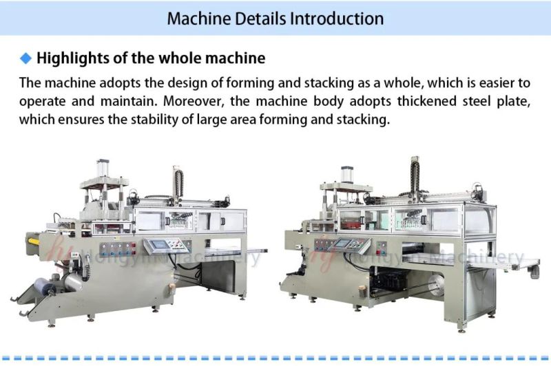 Mature Technology Plastic Forming Cutting Stacking Food Tray Thermoforming Machine