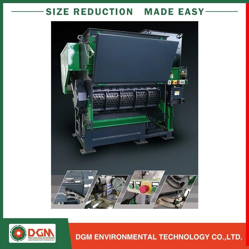 Nylon Lump Block Purging Scrap Waste Tires Rubber Copper Aluminum Wood Paper Plastic Recycling Crusher Machine Shredder