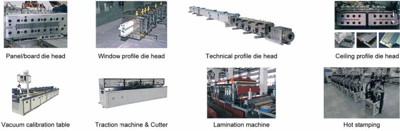 Factory PVC Window Profile Door Board Extrusion Line/ WPC Profile Making Machine/ Plastic Ceiling Panel Machine