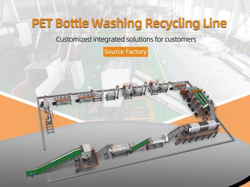 Waste Plastic Washing Recycling Equipment Machine for Pet Bottles Flakes